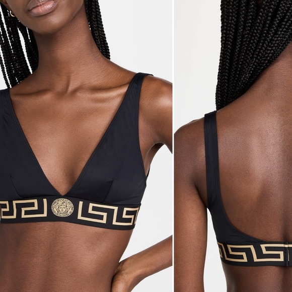 NWT Versace Greca Triangle Bikini Top - Picture 4 of 6